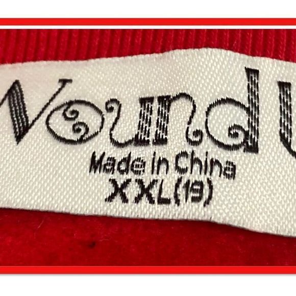 Wound Up Size XXL Red “Instead o Presents,” Sweatshirt - Picture 8 of 9